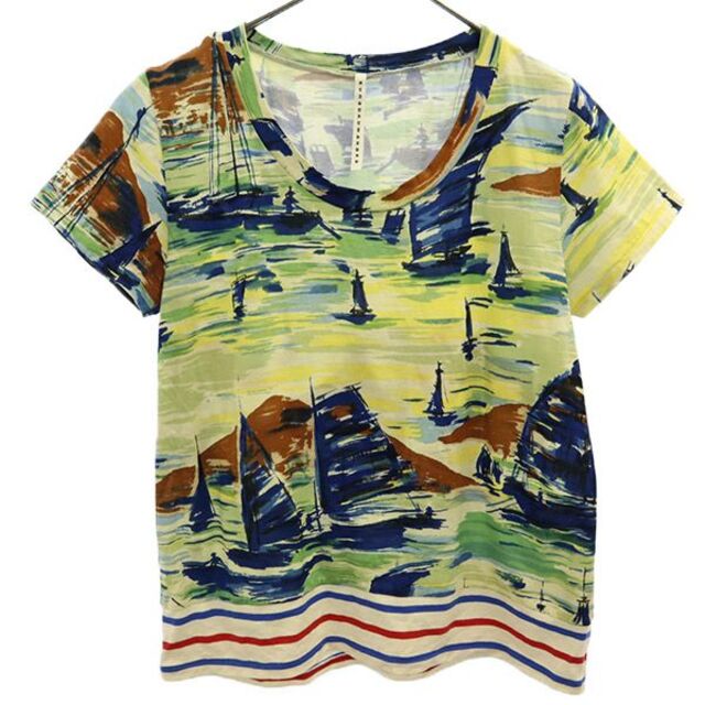 sunaokuwahara - スナオクワハラ 日本製 総柄 半袖 Tシャツ M Sunao