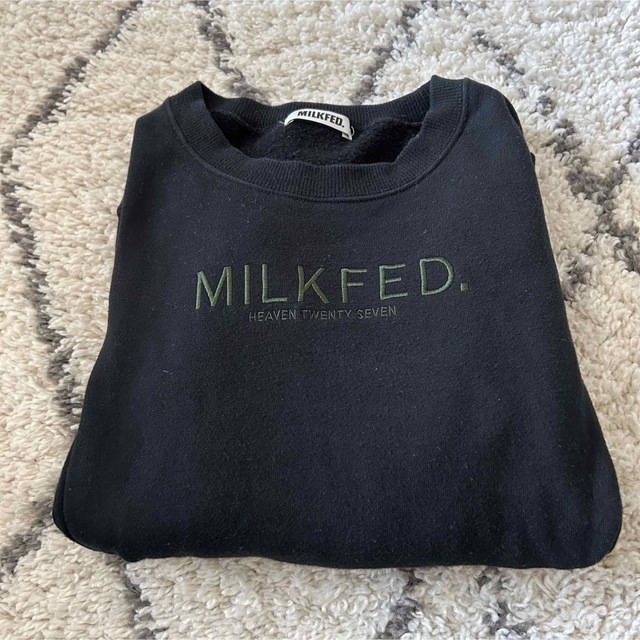 MILKFED.(ミルクフェド)のミルクフェド　MILKFED スウェット　トレーナー　ブラック レディースのトップス(トレーナー/スウェット)の商品写真