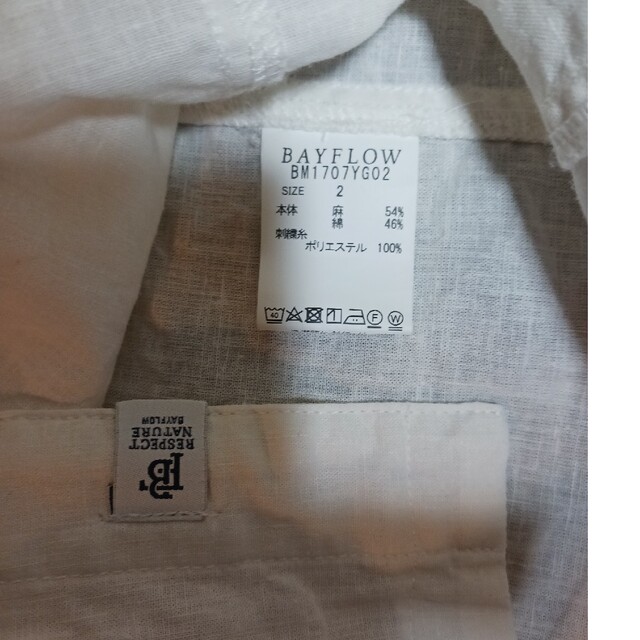 BAYFLOW(ベイフロー)のBAYFLOW　リネン　半袖シャツ　ベイフロー メンズのトップス(シャツ)の商品写真