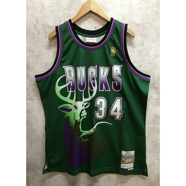 Mitchell & ness BUCKS RAY ALLEN ミッチェルアンドネス ミルウォーキーバックス レイアレン バスケ ユニフォーム SMJYGS18181-MBU【004】【岩】