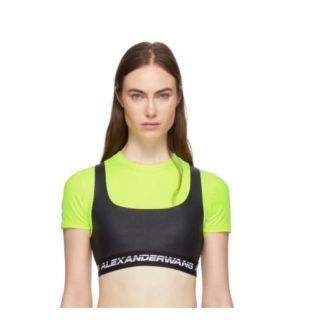 アレキサンダーワン(Alexander Wang)のアレキサンダーワンalexanderwangロゴ エラスティック  T シャツ(Tシャツ(半袖/袖なし))