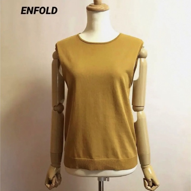 ENFOLD ノースリーブコットンニット