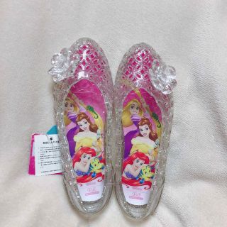 新品　プリンセス　サンダル　19㎝　ラメ入り(サンダル)