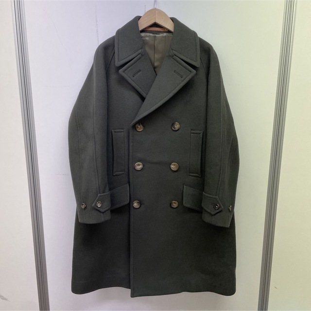 Scye Super140 Wool Melton D.B Overcoat