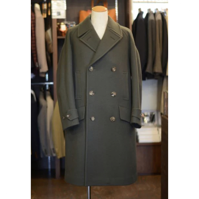 Scye Super140 Wool Melton D.B Overcoat