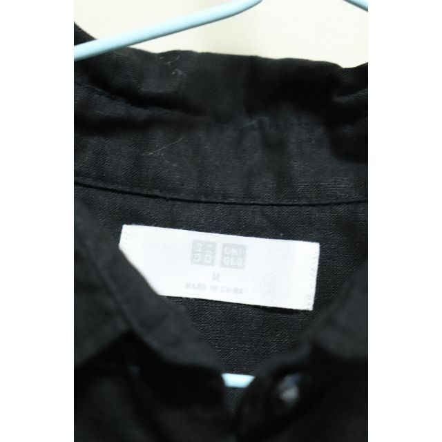 UNIQLO(ユニクロ)のプロフ必読ユニクロノースリーブロングシャツブラック/ブランド良品かわいいM レディースのトップス(Tシャツ(半袖/袖なし))の商品写真