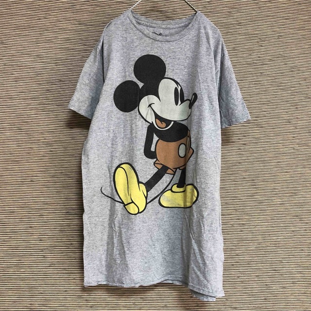 【ディズニー】半袖Tシャツ　ミッキーマウス　デカプリント　アニマル　グレー43