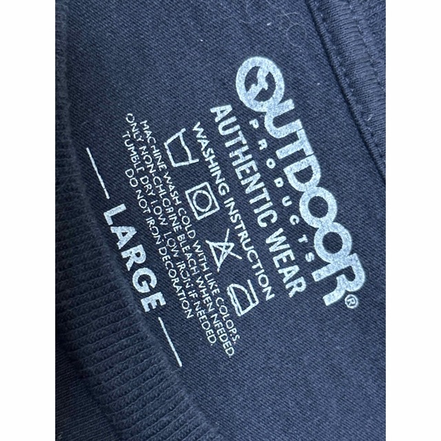 OUTDOOR PRODUCTS(アウトドアプロダクツ)のOUTDOOR アウトドア 丸首 半袖Tシャツ(L)ネイビー 濃紺 メンズのトップス(Tシャツ/カットソー(半袖/袖なし))の商品写真