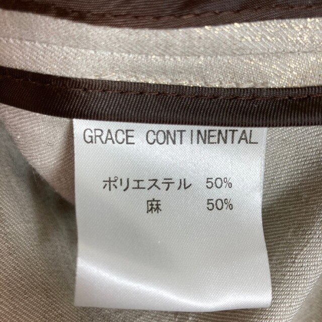 GRACE CONTINENTAL(グレースコンチネンタル)の★グレースコンチネンタル リネン混トレンチコート ゴールド size36 レディースのジャケット/アウター(その他)の商品写真