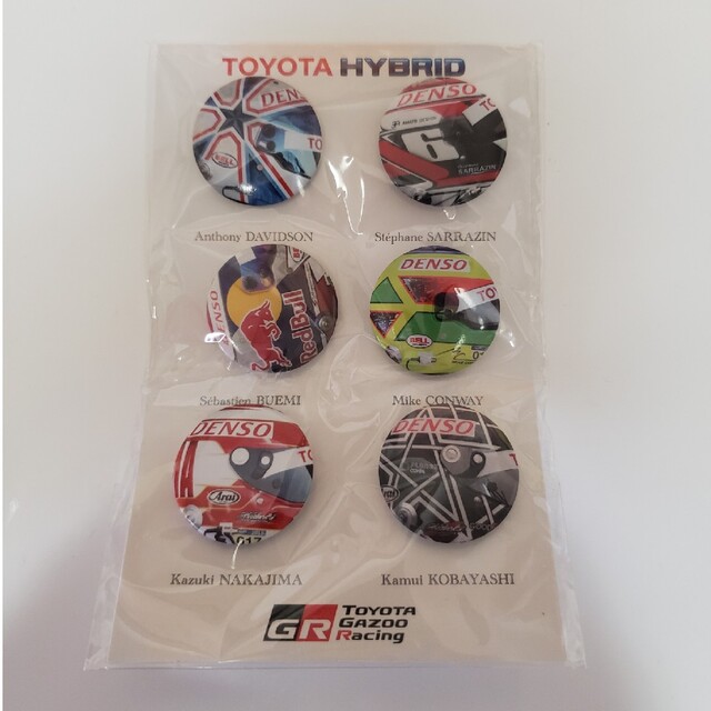 TOYOTA GAZOO Racing / ドライバー缶バッジ 6種セット エンタメ/ホビーのコレクション(ノベルティグッズ)の商品写真