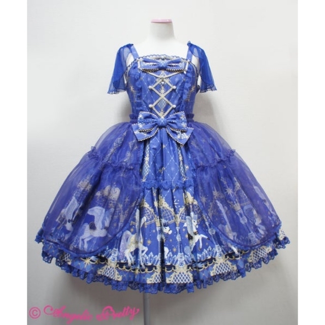 Angelic Pretty(アンジェリックプリティー)のCrystal Dream Carnival JSKボンネカチュお袖止め レディースのレディース その他(セット/コーデ)の商品写真