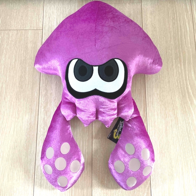 任天堂(ニンテンドウ)のスプラトゥーン3 ダイカットクッション ぬいぐるみ イカ パープル エンタメ/ホビーのおもちゃ/ぬいぐるみ(ぬいぐるみ)の商品写真