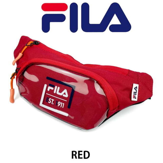 レッド フィラ FILA 81fl06 クリアフロント ヒップ バッグ レディースのバッグ(ボディバッグ/ウエストポーチ)の商品写真