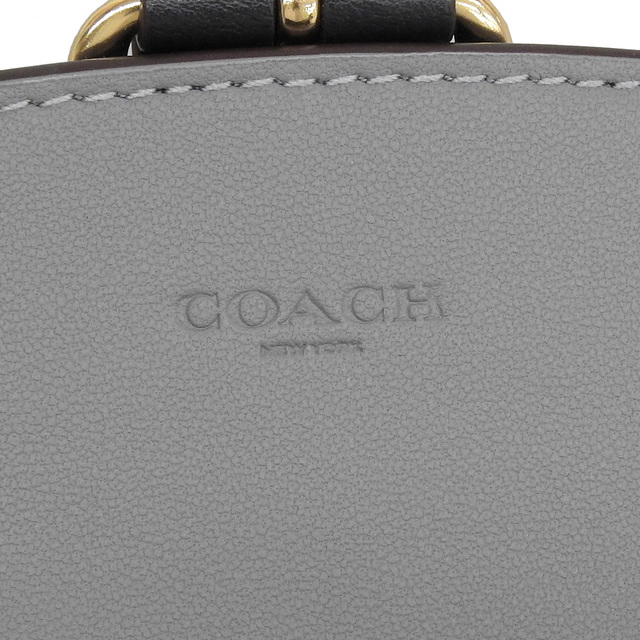 【本物保証】 新品同様 コーチ COACH クリオウォレット コンパクトウォレット ホック付折り財布 レザー ブルー系 C7375