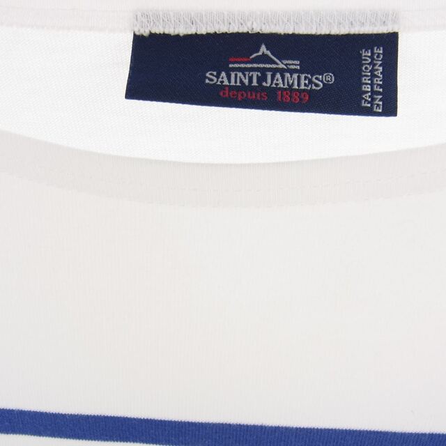 SAINT JAMES(セントジェームス)のSAINT JAMES セントジェームス カットソー ボーダー バスク シャツ ホワイト系 ブルー系【中古】 メンズのトップス(シャツ)の商品写真