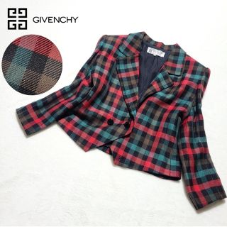 GIVENCHY ジバンシー テーラードジャケット チェック 裏地総柄 秋 冬 GIVENCHY ジバンシー テーラードジャケット チェック 裏地総柄 秋 冬