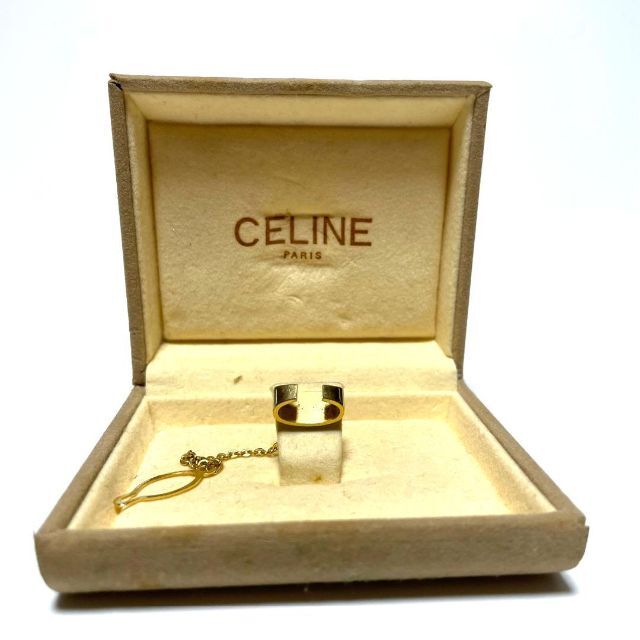 celine(セリーヌ)のセリーヌ ネクタイピン ゴールド リング型 箱付き 冠婚葬祭 スーツ ネクタイ メンズのファッション小物(ネクタイピン)の商品写真