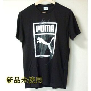 プーマ(PUMA)の大きいサイズ(XL相当)PUMA 黒ロゴメンズTシャツ(Tシャツ/カットソー(半袖/袖なし))