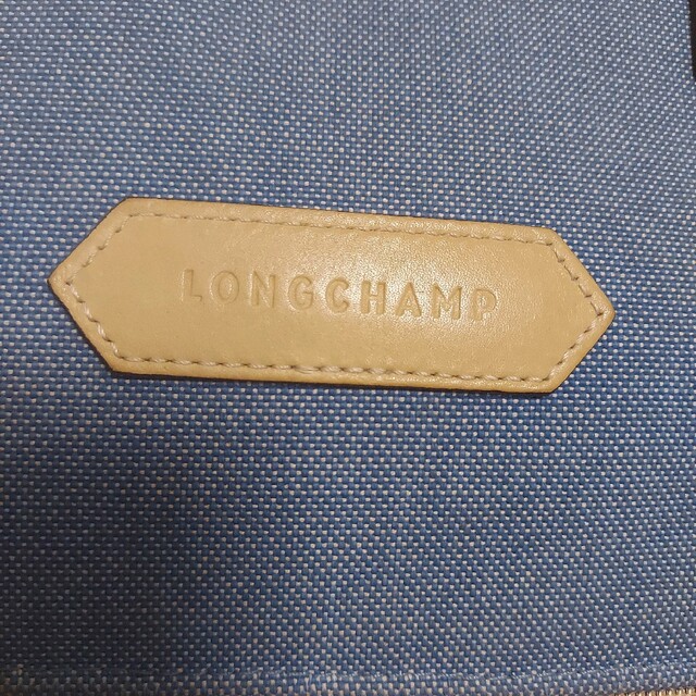 LONGCHAMP(ロンシャン)のロンシャン LONGCHAMPデニムトートバッグ A4収納可 キャンバス×レザー レディースのバッグ(トートバッグ)の商品写真