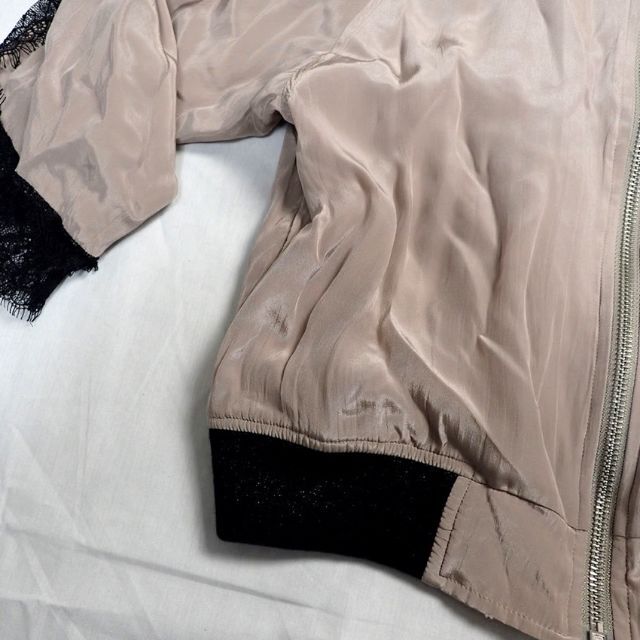 DIESEL(ディーゼル)のディーゼル シースルーレース 七分袖 ジップアップジャケット[b10-41］ レディースのジャケット/アウター(ブルゾン)の商品写真