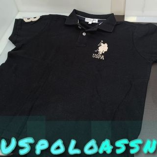 ユーエスポロアッスン(U.S. POLO ASSN.)のU.S.POLO ASSn ⭐︎半袖　ポロシャツ Lサイズ　黒(ポロシャツ)