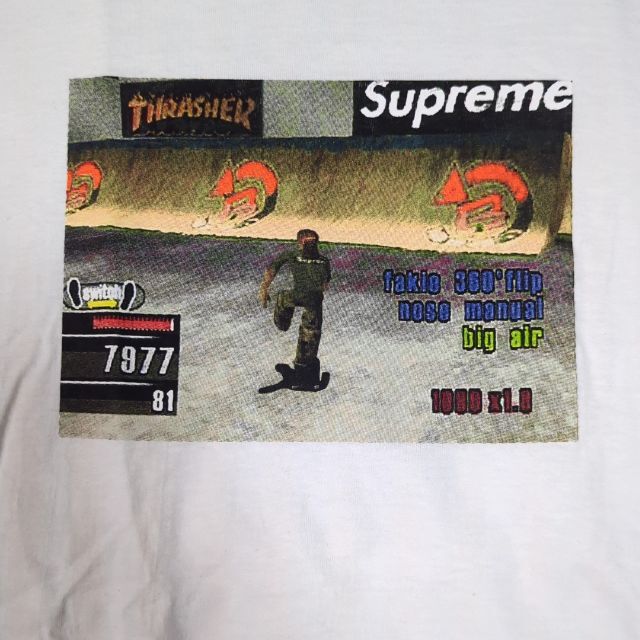 Supreme Thrasher Game Tee 白 Lサイズ