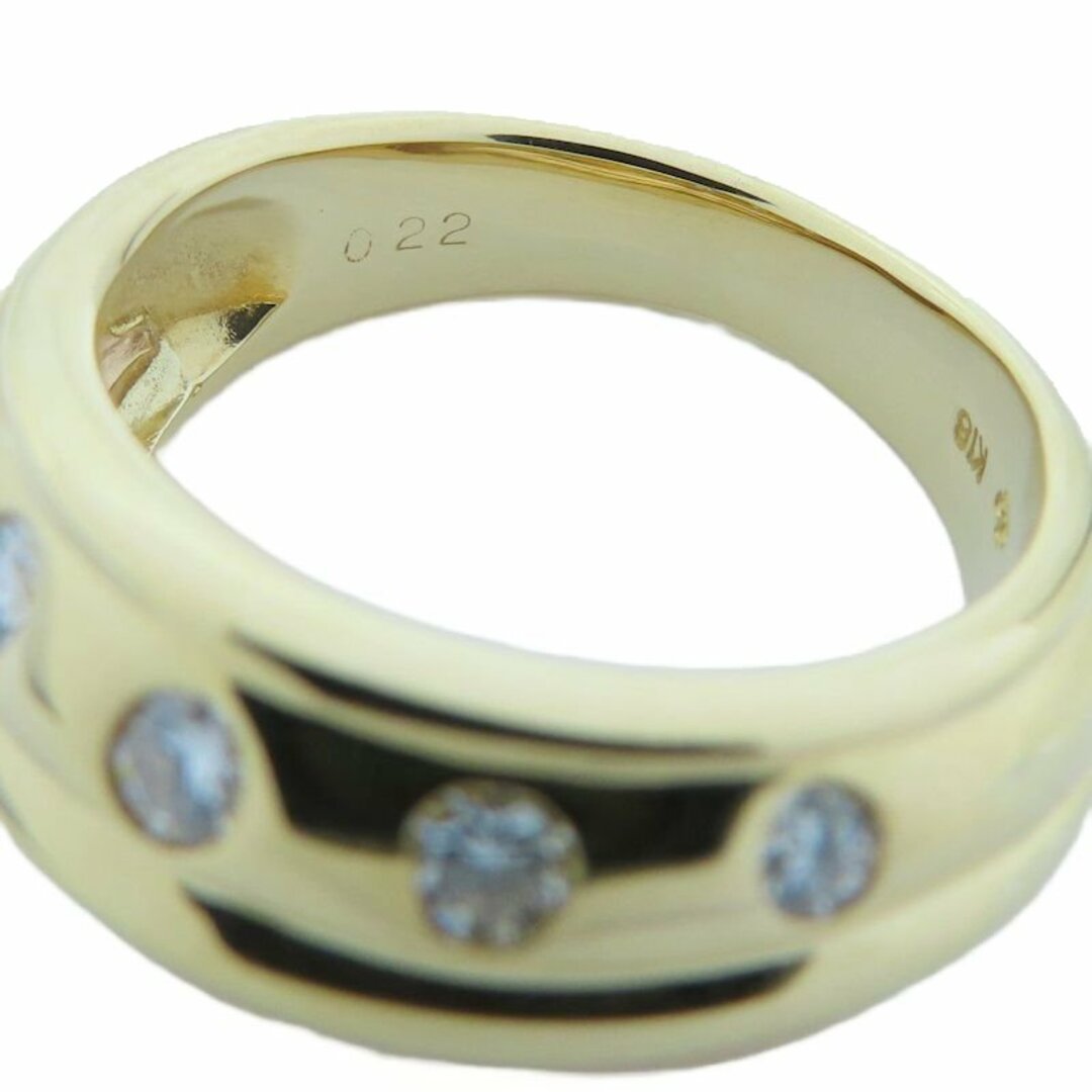 ダイヤモンド0.22ct リング 指輪 12号 K18YG イエローゴールド / 64904【中古】【FJ】 レディースのアクセサリー(リング(指輪))の商品写真