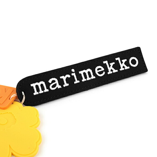 新品 マリメッコ Marimekko キーホルダー ウニッコ VIISAUS  KEY CHAIN オレンジ×イエロー 5