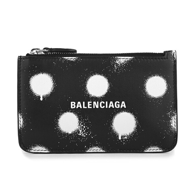 新品 バレンシアガ BALENCIAGA コインケース キャッシュ ブラック×ホワイト