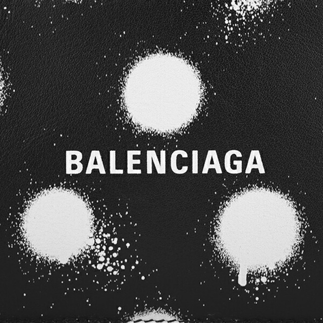 新品 バレンシアガ BALENCIAGA コインケース キャッシュ ブラック×ホワイト
