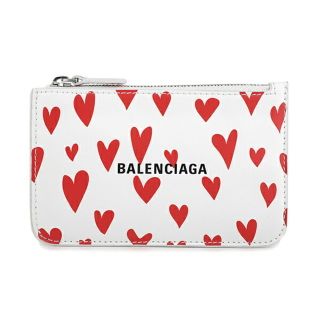 バレンシアガ(Balenciaga)の新品 バレンシアガ BALENCIAGA コインケース キャッシュ ホワイト×レッド(コインケース)