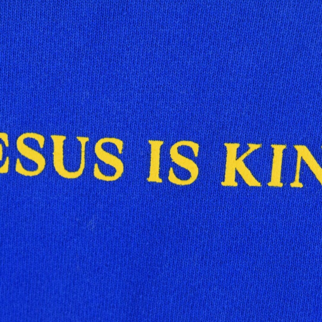 KANYE WEST カニエウェスト Jesus Is King Vinyl Pullover Sweat Hoodie  ジーザスイズキングスウェットパーカー ブルー