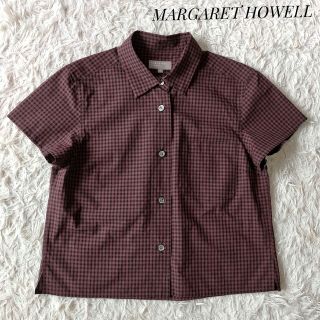 マーガレットハウエル(MARGARET HOWELL)の【マーガレットハウエル】ギンガムチェックシャツ サイズⅠ 半袖 綿100%(シャツ/ブラウス(半袖/袖なし))