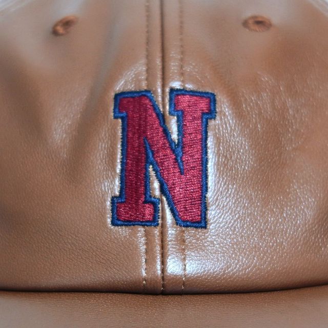 新品 NOAH ノア ロゴ刺繍 オールレザー ベースボール キャップ 帽子 茶 4
