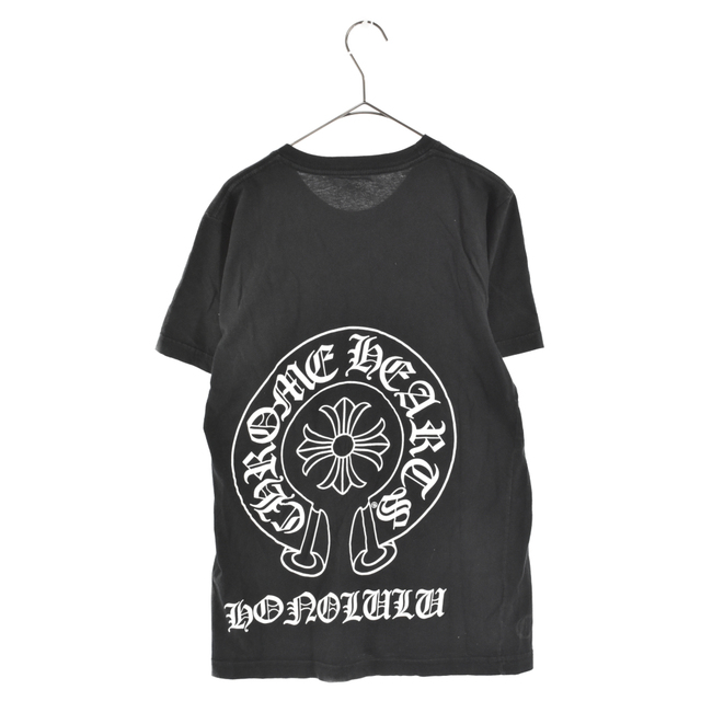 CHROME HEARTS Honolulu Horseshoe Tee クロムハーツ ホノルルホースシューTシャツ 半袖カットソー ポケT ロゴプリント ホノルル限定 ハワイ ブラック サイズL【230824】【新古品】【me04】