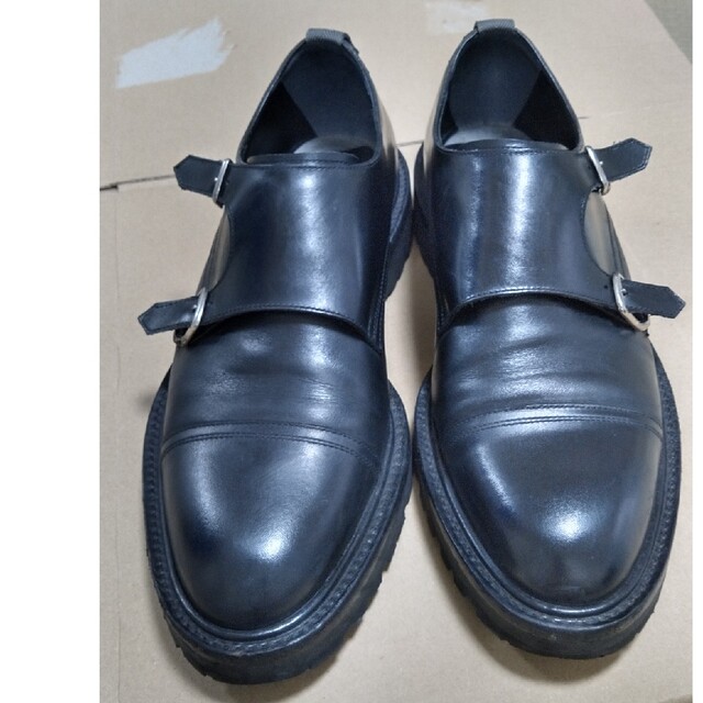 HIROSHI TSUBOUCHI(ヒロシツボウチ)のWH　ダブルモンクストラップ　ブラック　9.5 メンズの靴/シューズ(ドレス/ビジネス)の商品写真