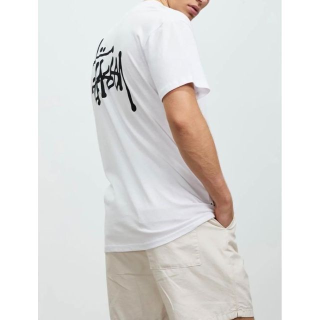 新品】stussy Tシャツ サイズL ホワイト ベーシック - Tシャツ ...