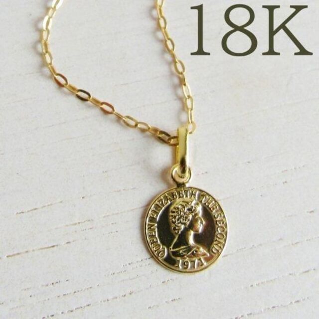 18k k18 ネックレス 刻印 コイン 刻印あり トップの通販 by りん's ...