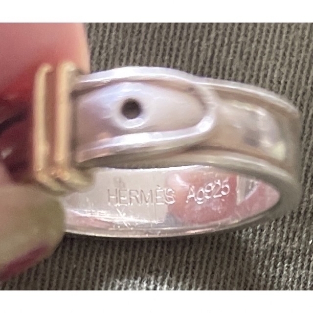 HERMES - エルメス リング サンチュール K18 シルバー HERMES - エルメス リング サンチュール K18 シルバー
