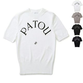 パトゥ(PATOU)のパトゥ PATOU ニット 半袖 エコフレンドリーコットン ジャカードニット ショートスリーブ KN0688045 0001 (Tシャツ(半袖/袖なし))