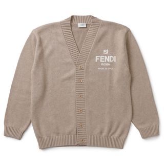 フェンディ(FENDI)のフェンディ FENDI 【大人もOK】キッズ カーディガン 長袖 ロゴ ニット JMG101 AMI3 F0WC4(ニット)