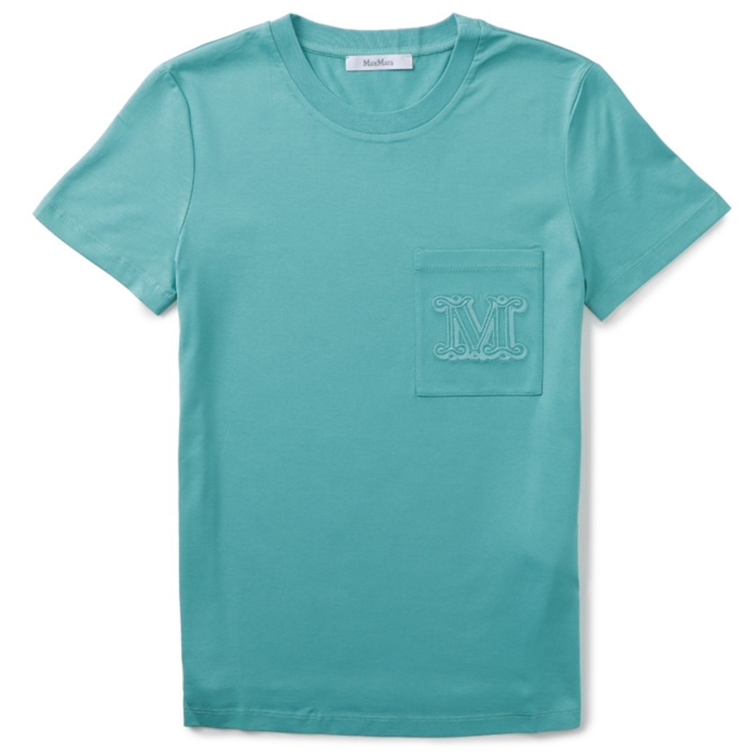 Max Mara(マックスマーラ)のマックスマーラ MAX MARA Tシャツ 半袖 VALIDO コットン クルーネック ジャージー ショートスリーブシャツ 2319410232 0006 MENTA レディースのトップス(Tシャツ(半袖/袖なし))の商品写真