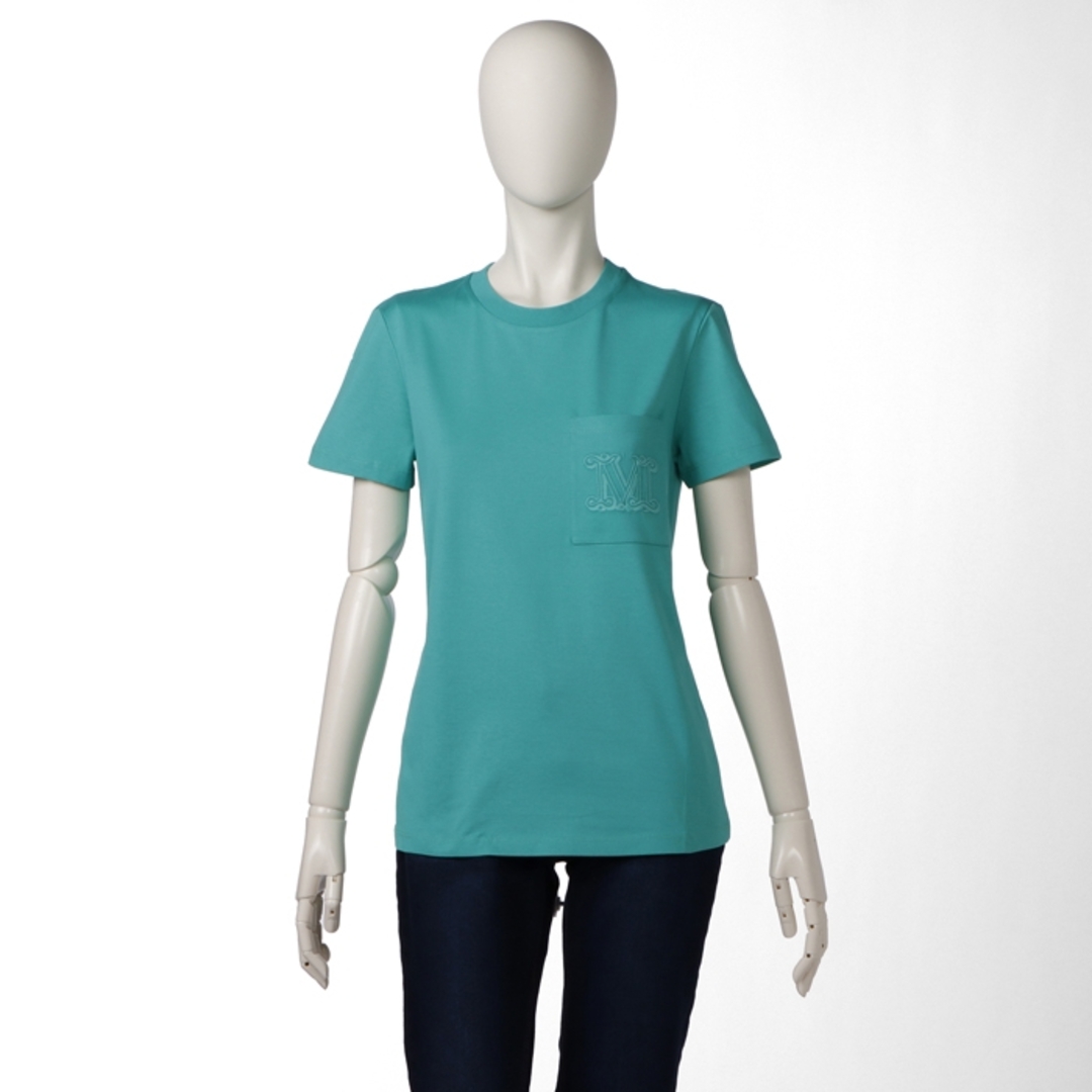 Max Mara(マックスマーラ)のマックスマーラ MAX MARA Tシャツ 半袖 VALIDO コットン クルーネック ジャージー ショートスリーブシャツ 2319410232 0006 MENTA レディースのトップス(Tシャツ(半袖/袖なし))の商品写真