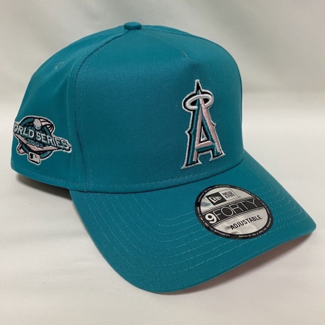 海外限定　NEWERA  ロサンゼルス　エンゼルス　2トーン　キャップ　ティール