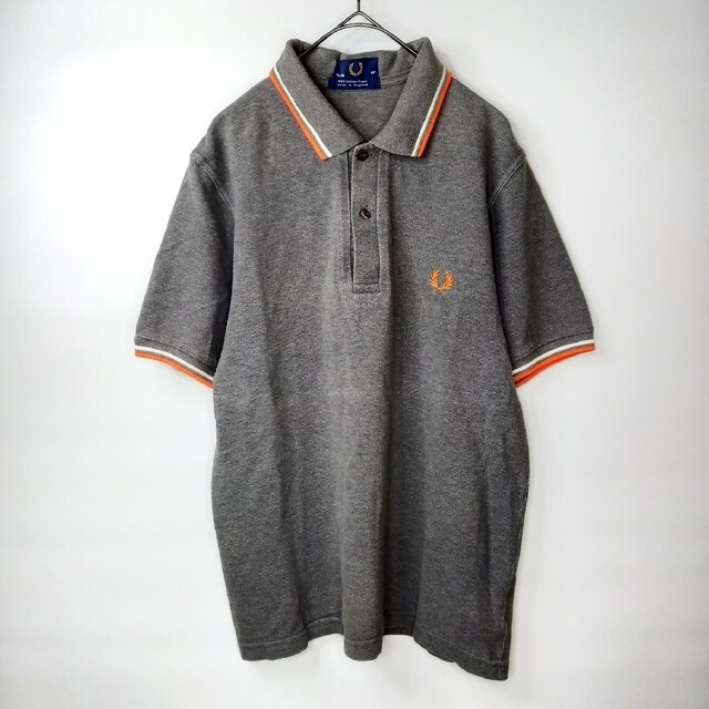 FRED PERRY(フレッドペリー)のイギリス製　フレッドペリー　ポロシャツ　刺繍ロゴ　ヒットユニオン　ユーロ古着 メンズのトップス(ポロシャツ)の商品写真