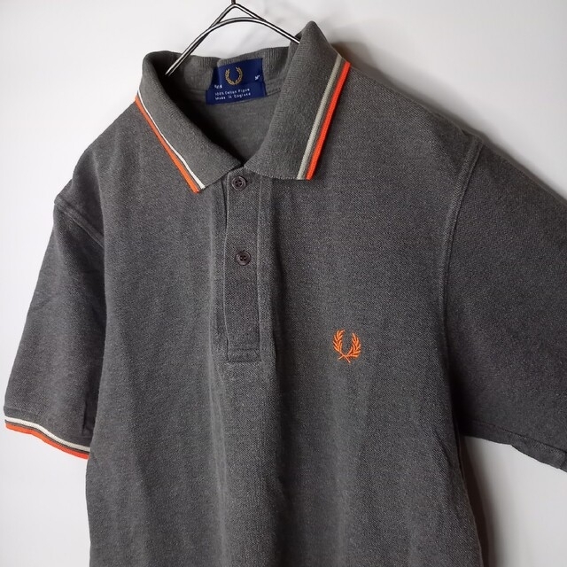 FRED PERRY(フレッドペリー)のイギリス製　フレッドペリー　ポロシャツ　刺繍ロゴ　ヒットユニオン　ユーロ古着 メンズのトップス(ポロシャツ)の商品写真