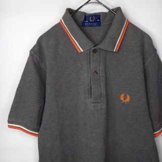 フレッドペリー(FRED PERRY)のイギリス製　フレッドペリー　ポロシャツ　刺繍ロゴ　ヒットユニオン　ユーロ古着(ポロシャツ)