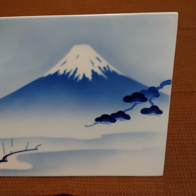 深川製磁 富士山の陶板画 3