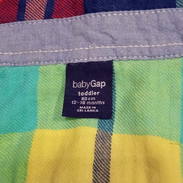 babyGAP(ベビーギャップ)のbaby Gap 長袖シャツ　80㎝　12‐18months キッズ/ベビー/マタニティのベビー服(~85cm)(シャツ/カットソー)の商品写真
