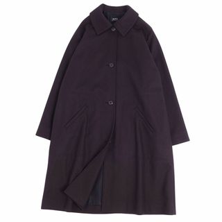 アーペーセー(A.P.C)の美品 アーペーセー A.P.C コート ステンカラーコート バルマカーンコート 無地 ウール アウター レディース M相当(サイズタグ欠品) ブラック(その他)